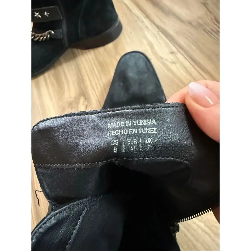 ALDO Men’s Black Suede Studded Siringo Boots Mens size 8